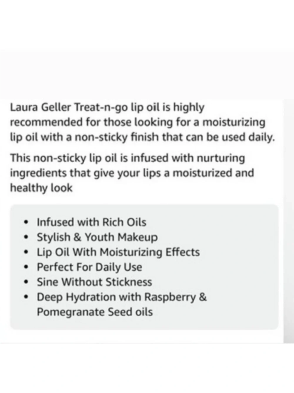 Laura Geller Treat-N-Go Tinted Lip Oil Lip Repair, Top Tier Shade, NEW In Box